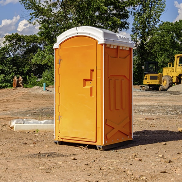 how often are the porta potties cleaned and serviced during a rental period in Polk WI